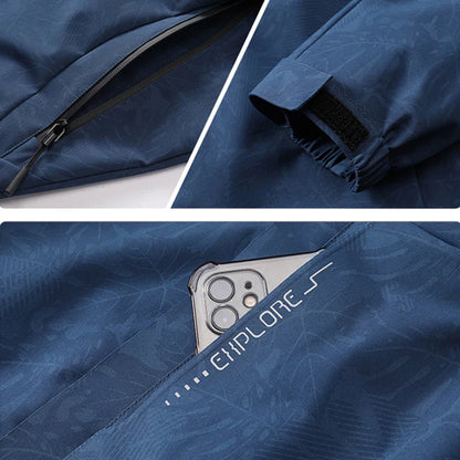 New Spring Mens Lightweight Waterproof Rain Jacket Raincoat for Hiking Travel with Removable Hood Windbreaker Jacket Top