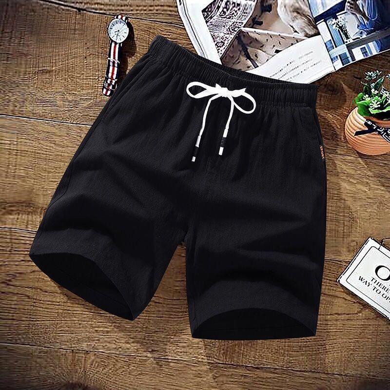 Cotton Linen Shorts Men's Summer Basic Short Men's Korean Slim Sweat Versatile Fashion Beach Shorts Men Free Shipping