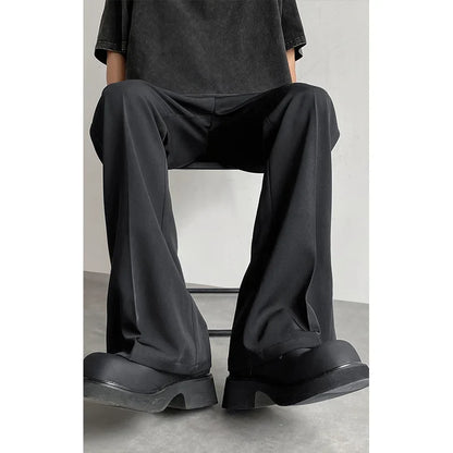 Brown Black Suit Pants Men Slim Fit Fashion Social Mens Dress Pants Korean Casual Straight Pants Mens Office Formal Trousers