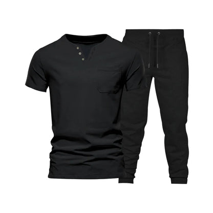 saferido  Spring/Summer New Foreign Trade Men's Wear Set Fashion Casual Sports Men's Two Piece Set