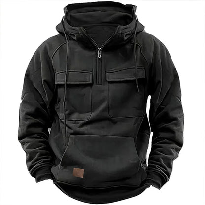 Vintage Men Hoodie Sweatshirt Street Man Clothing Men's Oversized Hooded Pullover Male Retro Harajuku Solid Color Hoody