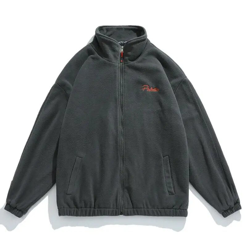 Spring and  Autumn New Fleece Knitted Coat Men's Loose Couple Suit Versatile High Street Style