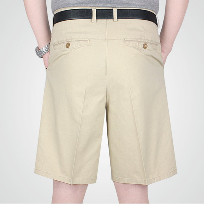 100% Cotton Shorts Men New Summer Knee Length Boardshorts Classic Brand Comfortable Clothing Shorts Male Short  Sofr Trousers