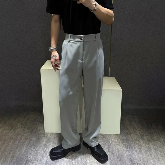 saferido Mens Trousers Simple Business Light Casual Pants Autumn British Style All-Match Comfortable Straight Pants Men'S Clothing 2024