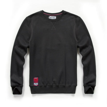 New Pullover for Men Clothes Goth Manga O-neck Casual Letter Print Tracksuit Tops Winter Sport Sweatshirt Sweater Velvet