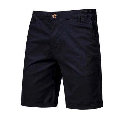 Men Shorts Summer Cotton Middle Waist Male  Casual Business Men Shorts Printed Beach Stretch Chino Classic Fit Short Homme
