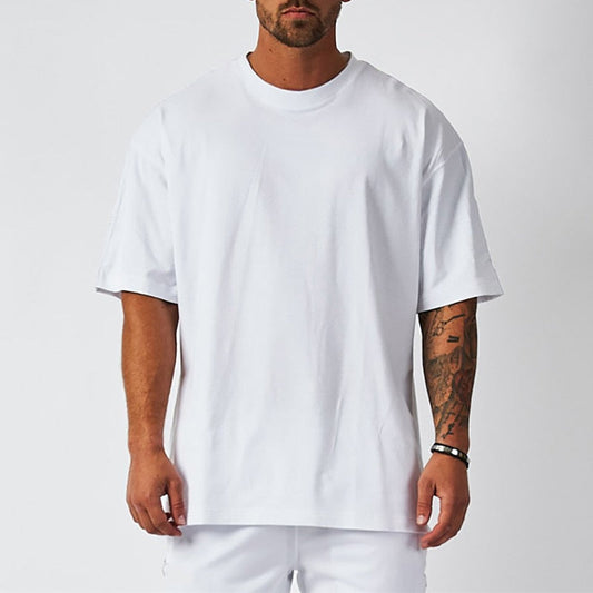 Men Blank T-shirt White Cotton Oversized Vintage Solid Color T-shirt Big Size Women Fashion T Shirt Free Shipping Men's Clothes