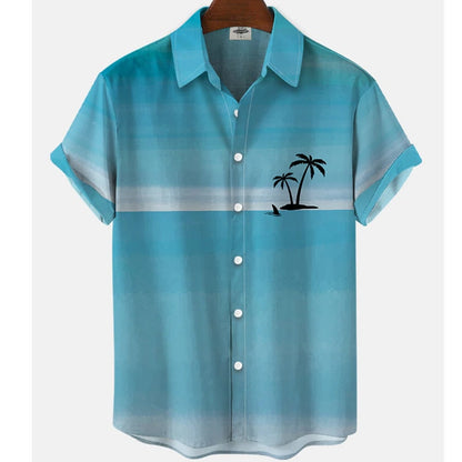 Harajuku Feather Hawaiian Men's Shirt Printed Short Sleeve Casual White Street Summer Beach Shirts For Men Clothing  Summer