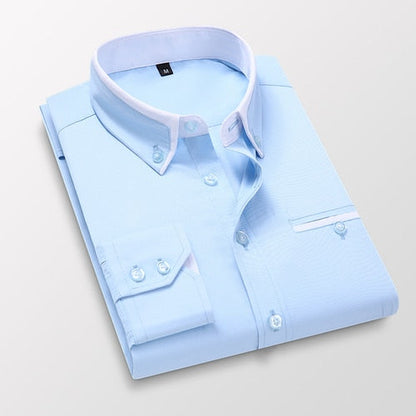 8XL 7XL Hot! Men's Summer Casual Cotton Long-Sleeved Shirts/Male Slim Fit Spring Lapel Business Dress Shirt Tops Brand Clothing