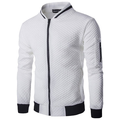 High Quality Plush Zip stand collar casua Jacket Men's Street Windbreaker Coat Men Hot Casual Outer Wear Thick