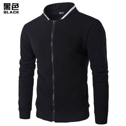 High Quality Plush Zip stand collar casua Jacket Men's Street Windbreaker Coat Men Hot Casual Outer Wear Thick