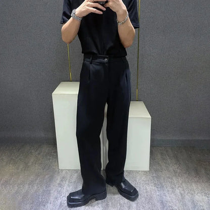 saferido Mens Trousers Simple Business Light Casual Pants Autumn British Style All-Match Comfortable Straight Pants Men'S Clothing 2024