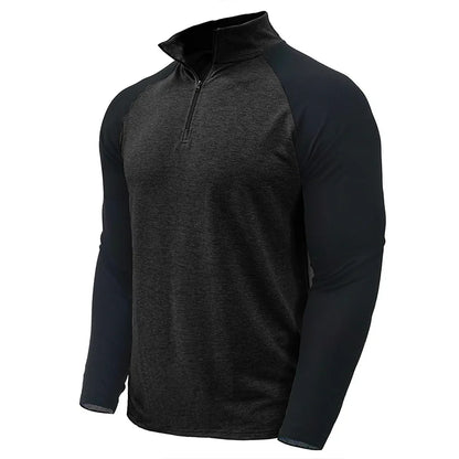 saferido Men Sweatshirts Spring Men's Hoodies Pullover Half Zipper Male Sports Hoody Outdoor Autumn Solid Color Turtleneck Sweaters