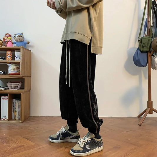 saferido Male Sweat Pants Athletic Track Sport Sweatpants for Men Cotton Trousers Plain Jogger Young La New Items in Casual Korean Style