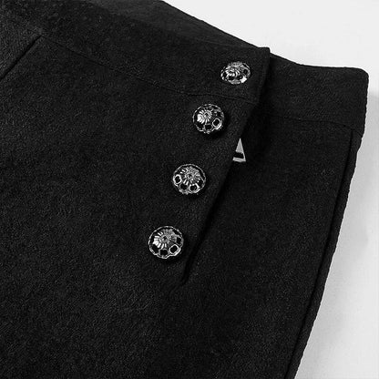 Men's Gothic Vampire Cosplay Costume Trousers Vintage Steampunk Dark Jacquard Victorian Trousers Party Halloween Costumes Homme