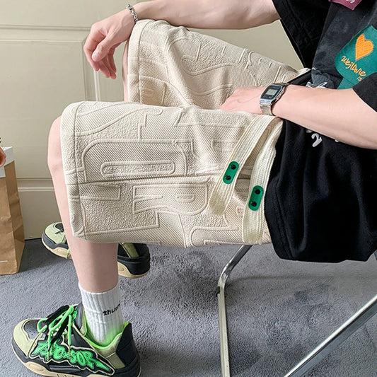 saferido Korean Simple Functional Work Shorts Men 2024 Summer Thin Y2k Casual Youthful Streetwear Hip Hop Sports Five Point Short Pants