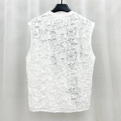 Fashion Casual Patchwork Hold Vest For Men New Patchwork Contrast Color Men's Sleeveless Tops Summer