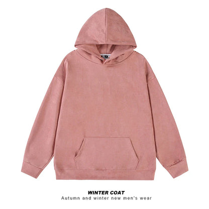 saferido Fall Men Sweatshirts Japanese Streetwear Vintage Trend Unisex Couple Loose Harajuku Casual Fleece Hoodies Coat