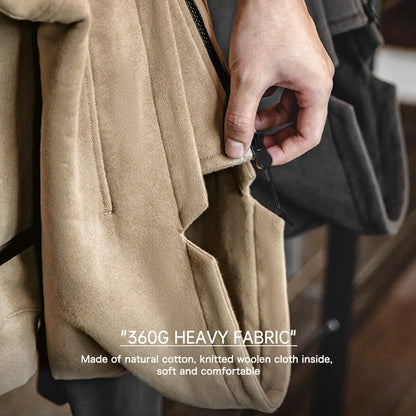 saferido American Sweater Mask Hoodie Zipper High Street Machine Coat Men's Autumn Casual Cityboy Special Design Pullover