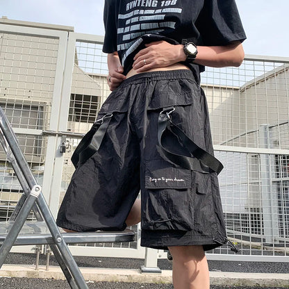saferido Men's Cargo Shorts Fashion Casual Short Pants Summer Multi-pocket Men Casual Jogging Sport Short Pants Japan Style