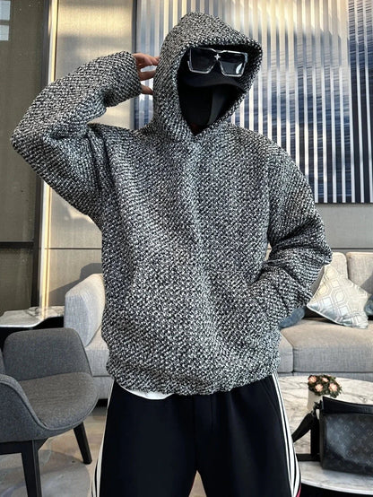 saferido Hooded Hoodies Men Casual Loose Coats Autumn Winter Korean Fashion High Street Youthful Teens Couples All-match Outwear Harajuku