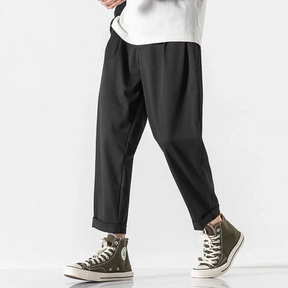 saferido Loose Trend Casual Pants Men's Loose Wide Leg Baggy Pants Fashion Spring And Summer Solid Color All-match Sports Overalls