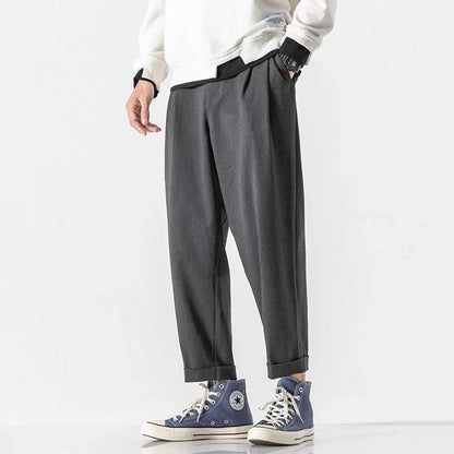 saferido Loose Trend Casual Pants Men's Loose Wide Leg Baggy Pants Fashion Spring And Summer Solid Color All-match Sports Overalls