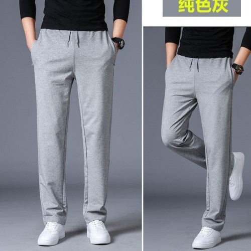 Spring Autumn Men's Sports Running Pants Joggers Loose Straight Cylinder Active Pants Gym Workout Jogging Trousers