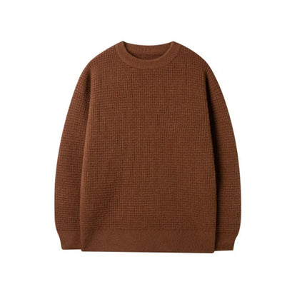 saferido Men's American Sweater Autumn Winter Thick Needle Sweater Round Neck Pullover Loose Casual Oversize Sweater Mens Clothing 4XL