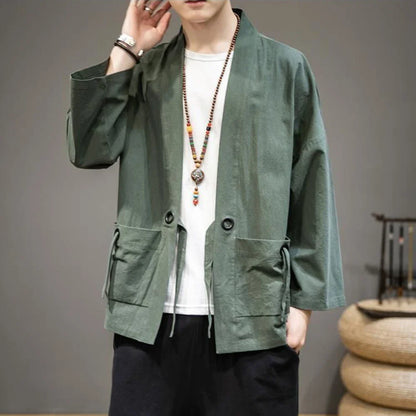 saferido Japanese Retro Kimono Robe Cardigan Shirt Men And Men Casual Yukata Haori Summer Thin Coat Tops Sunscreen Coat Beach Tops