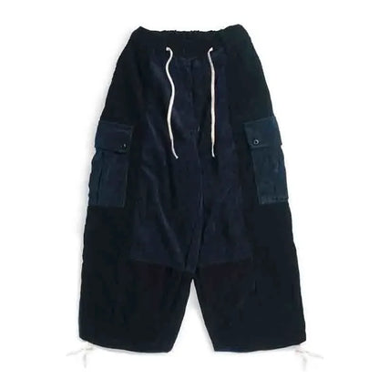 saferido Men's Sets Corduroy Cargo Pants for Men Loose Men's Hoodies Sweatshirt Black Japanese Streetwear Hip Hop Harajuku Autumn
