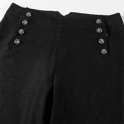 Men's Gothic Vampire Cosplay Costume Trousers Vintage Steampunk Dark Jacquard Victorian Trousers Party Halloween Costumes Homme