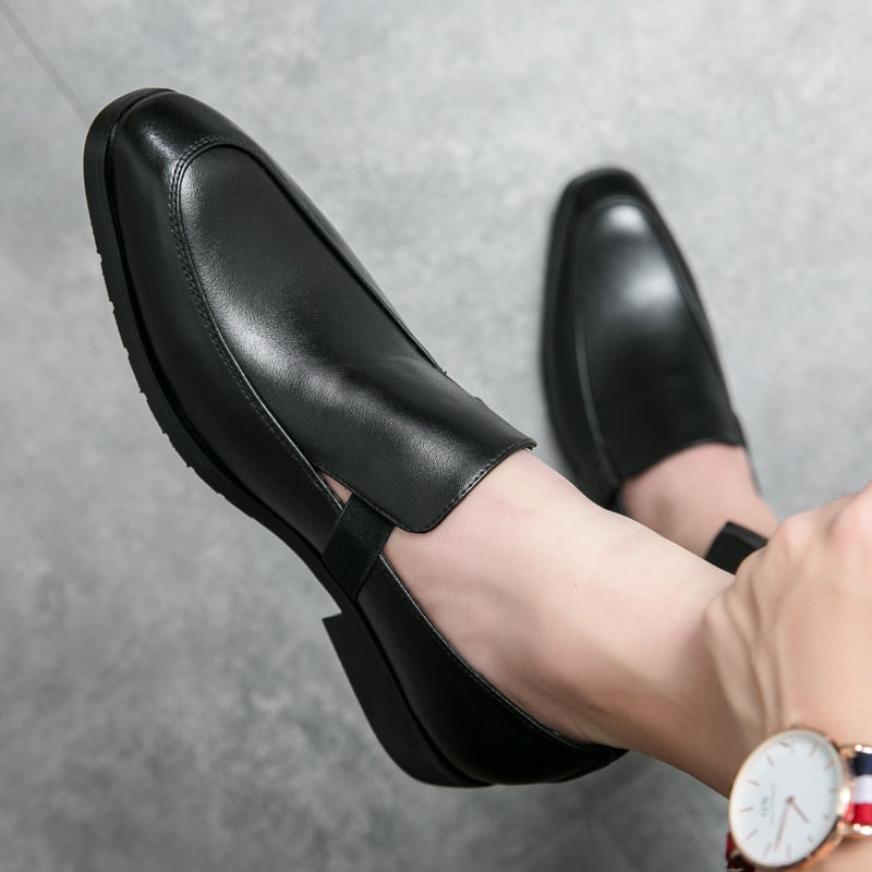 saferido Men White Casual Flat Shoes Loafers Business Office Shoes For Men Driving Moccasins Comfortable Slip On Moccasins Wedding Shoes