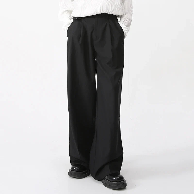 Men's Wear Spring New Casual Pants Loose Straight Korean Fashion Simple Solid Color Solid Color Male Trousers
