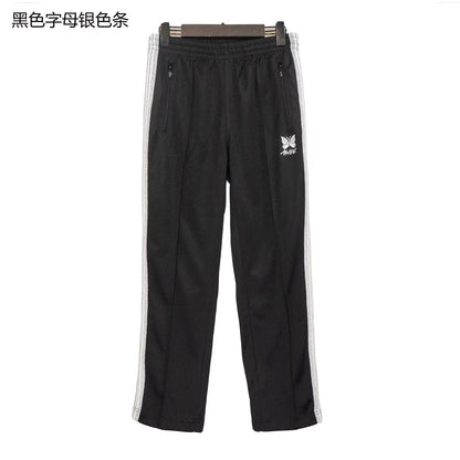 Multicolor Needles Sport Pants Men Women 1:1 High Quality Multi Embroidered Butterfly Stripe Needles Pants AWGE Trousers