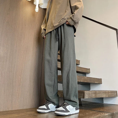 saferido Tracksuit Black Korean Fashion Joggers Pants Y2k Baggy Tactical Cargo Pants Khaki Harajuku Casual Stacked Sweat Pants