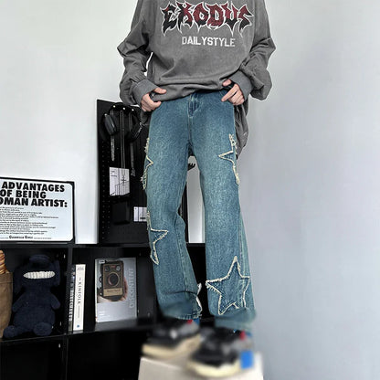 saferido Vintage Men's Trendy Jeans American Premium Simple Casual Pants Fashion Street Male Straight Pants Fashionable Peplum Clothing