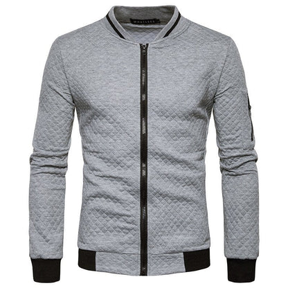 High Quality Plush Zip stand collar casua Jacket Men's Street Windbreaker Coat Men Hot Casual Outer Wear Thick