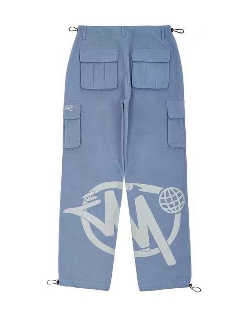 Streetwear Y2K Cargo Pant Overalls Minus Two Black Pants New Harajuku Fashion Casual Loose Men Rock Straight Wide Leg Pants