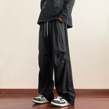 saferido Men Casual Wide-Leg Pants Korean Version Y2k Streetwear Hip Hop  Fashion Trousers Sweatpants Harajuku Trousers
