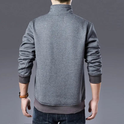 Men's Winter Sweatshirts Fleece Lined Warm Sportswear Zipper Long Sleeve Sweat Shirts Male Black Vintage Big Size Plus 8XL