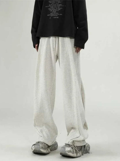 Wide Leg Sweatpants Men Oversize Gray Sports Pants Sportswear Casual Trousers Male Loose Korean Streetwear Hip Hop