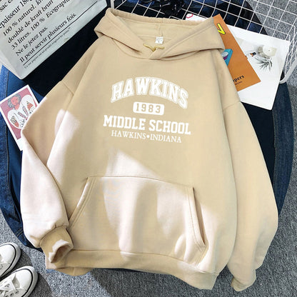 Men's And Women Long Sleeves Stranger Things 1983 Print Hoodie Men Harajuku Warm Hoody Fashion Casual Sweatshirt