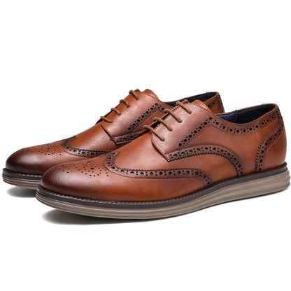 saferido Autumn Man Dress Shoes Genuine Leather Lace-up Men Casual Shoes  Smart Business Office work Footwear Men Shoes