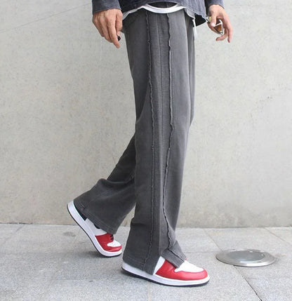saferido Men's Casual Pants Wide Korean Style Y2k Free Shipping Baggy Harajuku Streetwear Cotton Trousers Male Sale Classic Fashion Long