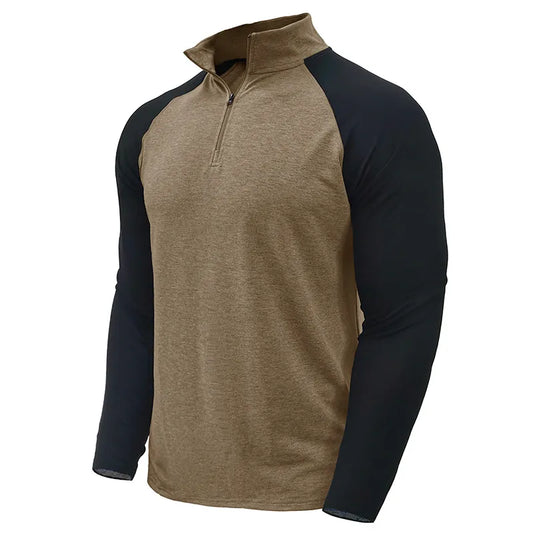 saferido Men Sweatshirts Spring Men's Hoodies Pullover Half Zipper Male Sports Hoody Outdoor Autumn Solid Color Turtleneck Sweaters