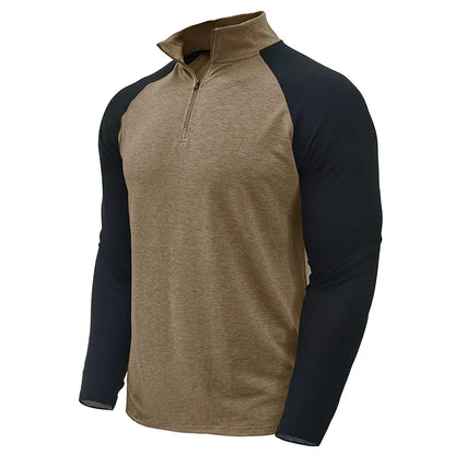 saferido Men Sweatshirts Spring Men's Hoodies Pullover Half Zipper Male Sports Hoody Outdoor Autumn Solid Color Turtleneck Sweaters