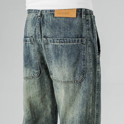 Baggy Jeans Men Wide Leg Pants Casual Oversize Jeans For Men Clothing Loose Fit Streetwear Vintage Male Denim Trousers New