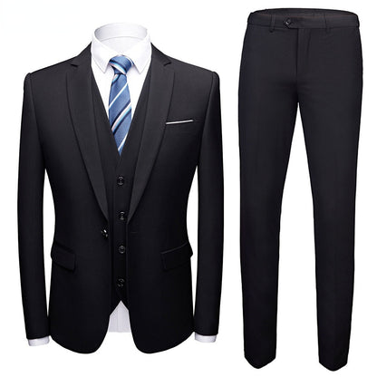 Men Blazers Set Wedding 3 Pieces Elegant 2 Suit Luxury Full Coat Pants Design Latest Vest Business Slim Fit Jacket Trousers