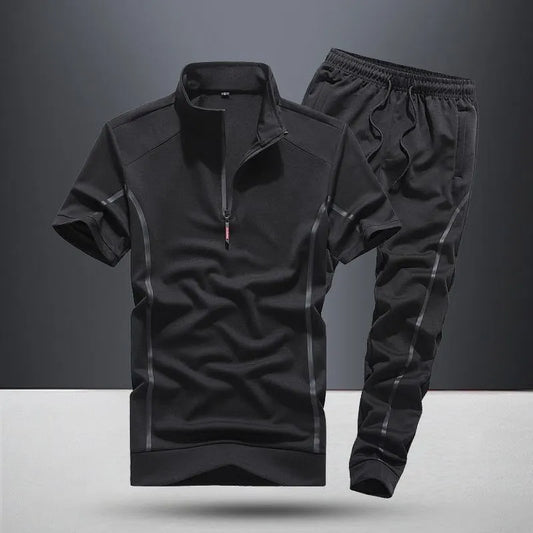 Top Pants Sets Man Polyester T Shirt Slim Fit Sports Suits Cotton Essential Fashion Tracksuit Cheap Young La Kpop Men's Clothing